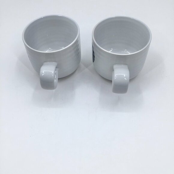 Crate &Barrel Black Dot Cappucino Coffee Mugs Camilla Engdahl Swedish Minimalist - Picture 8 of 9